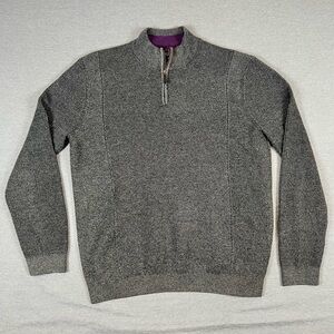 Ted Baker Charcoal Zip-Up Sweater